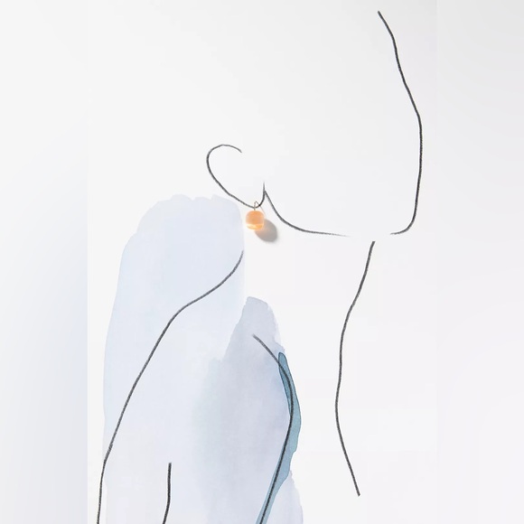 Anthropologie Floating Crystal Earrings Terracotta New Never Worn - Picture 3 of 5